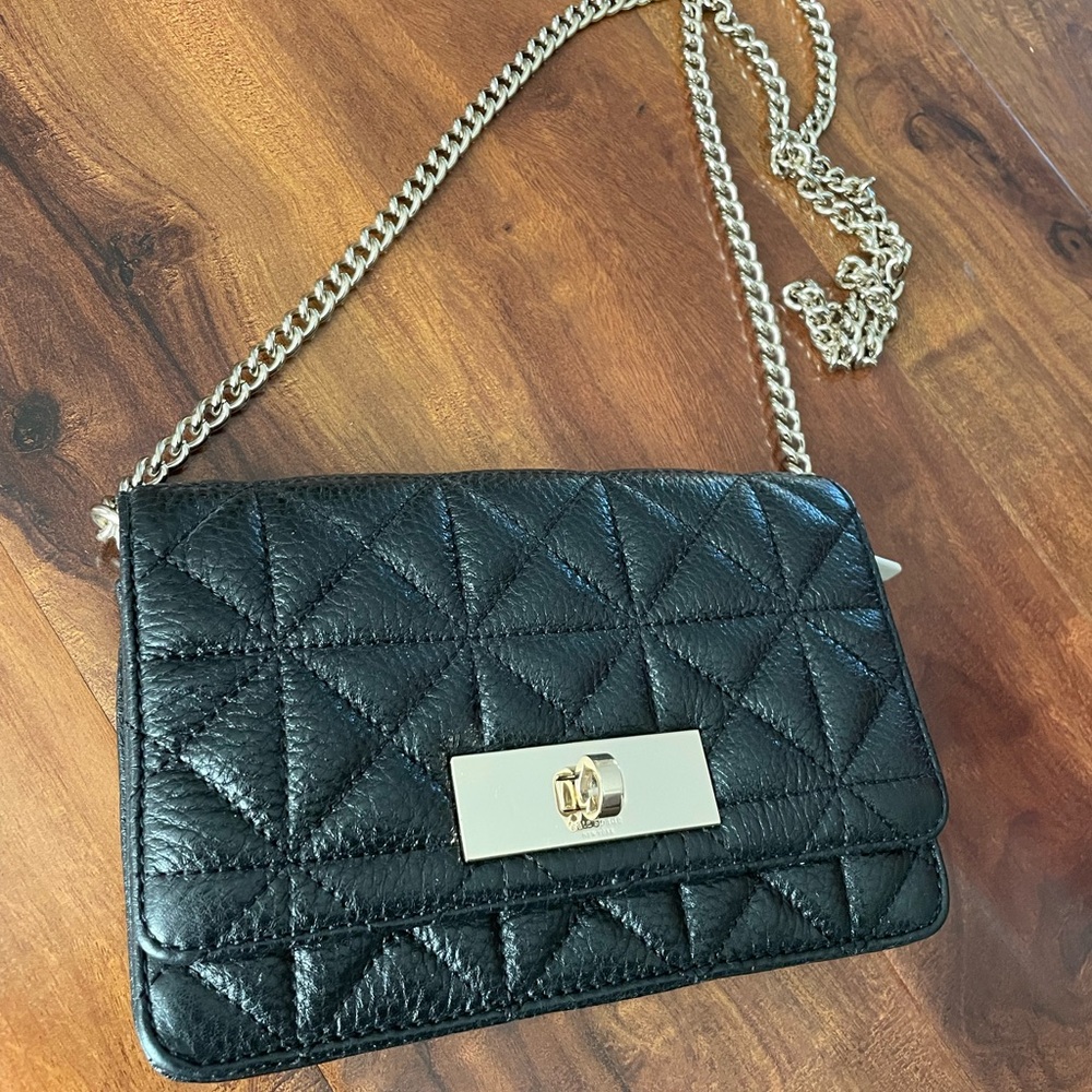 Kate Spade Black Quilted Crossbody Bag